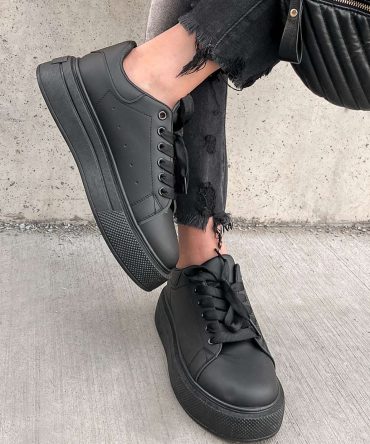 Doorbuster Just Playin' Around Platform Sneakers (Black) ?? NanaMacs