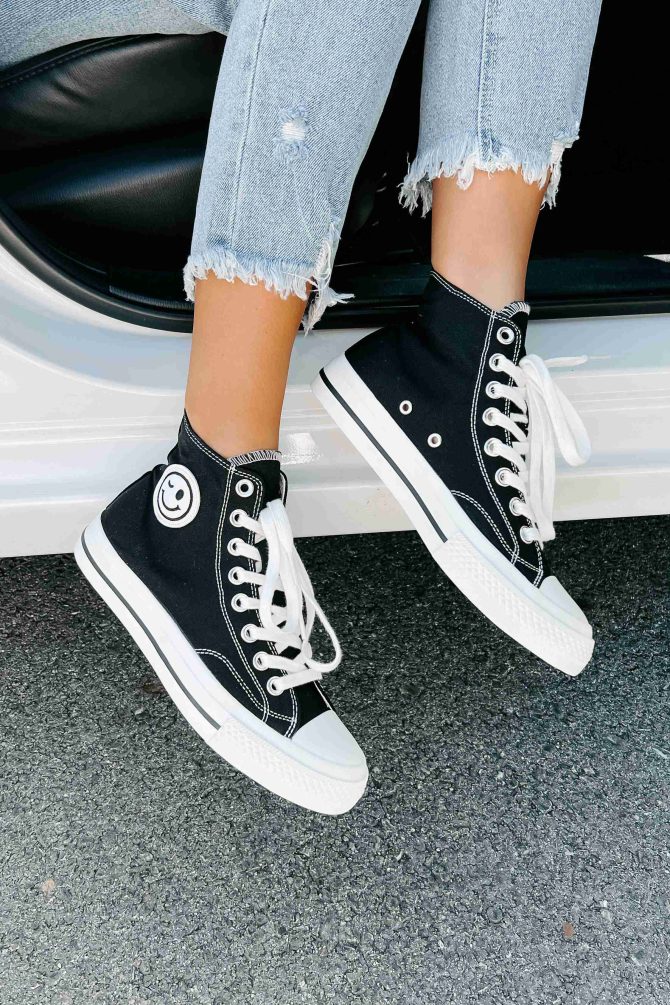 See For Yourself High-Top Canvas Sneakers (Black) ?? NanaMacs - Image 3