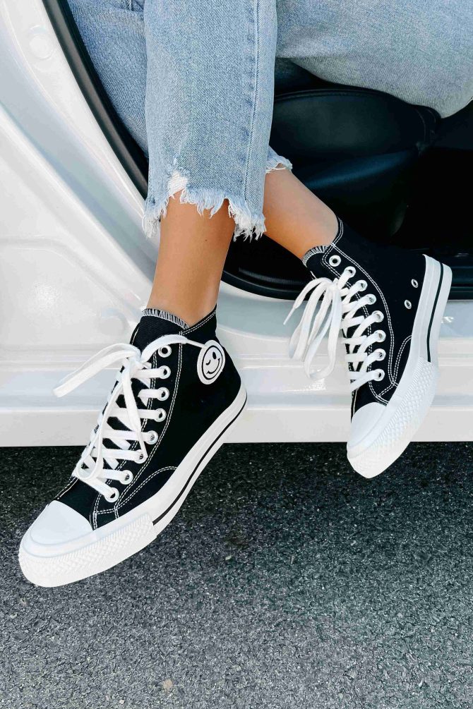 See For Yourself High-Top Canvas Sneakers (Black) ?? NanaMacs - Image 4