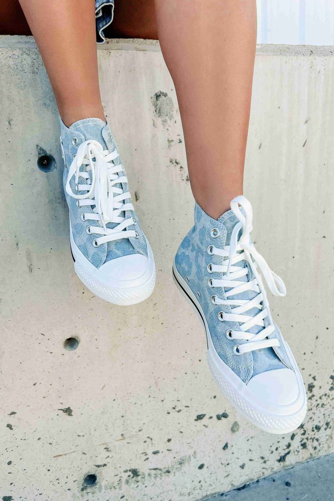 See For Yourself High-Top Canvas Sneakers (Denim Leopard) ?? NanaMacs - Image 2