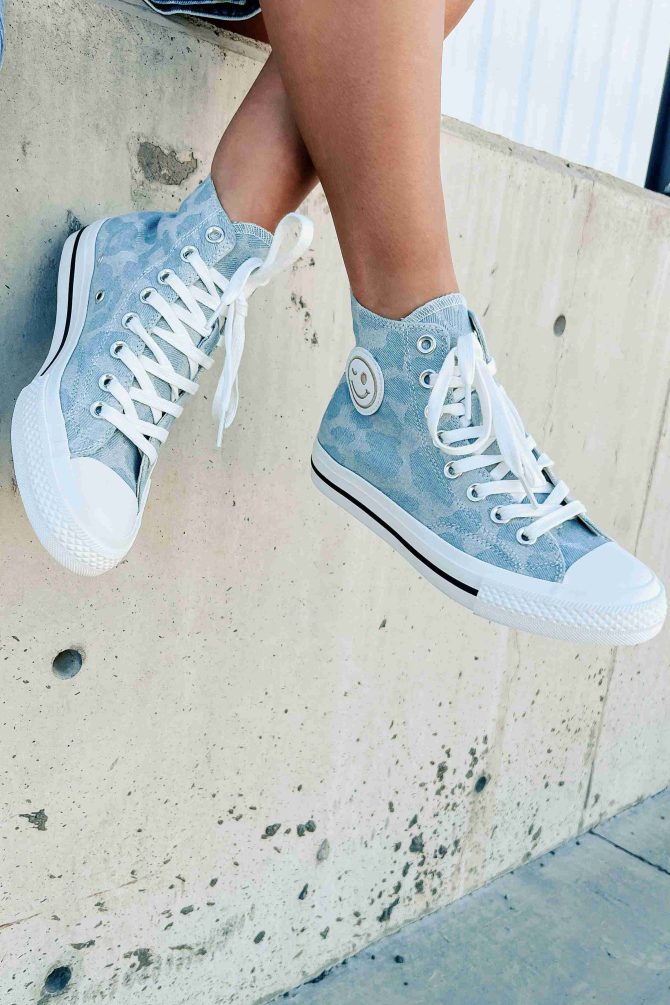 See For Yourself High-Top Canvas Sneakers (Denim Leopard) ?? NanaMacs - Image 4