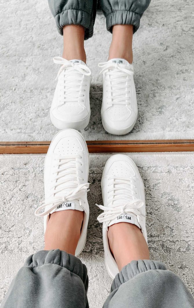 Old Friends Faux Leather Sneakers (White) ?? NanaMacs - Image 4