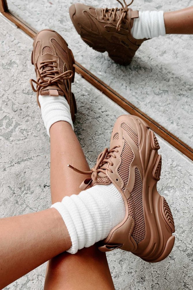 In My Possession Steve Madden Chunky Dad Sneakers (Almond) ?? NanaMacs - Image 3