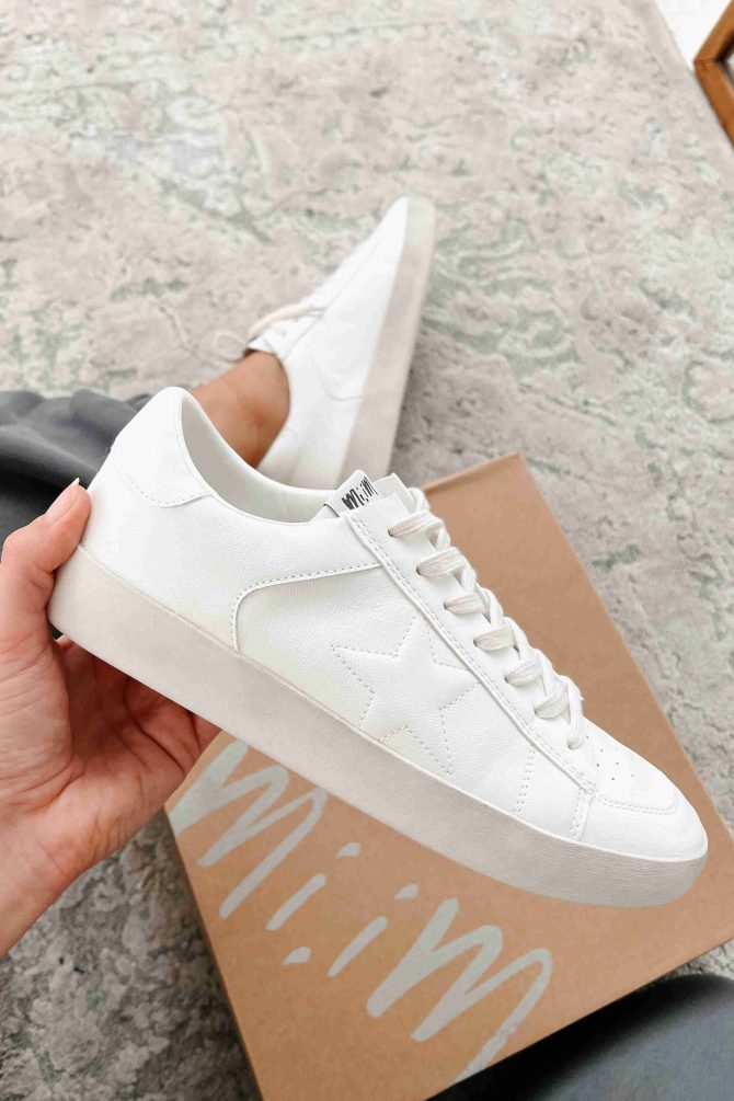 Old Friends Faux Leather Sneakers (White) ?? NanaMacs