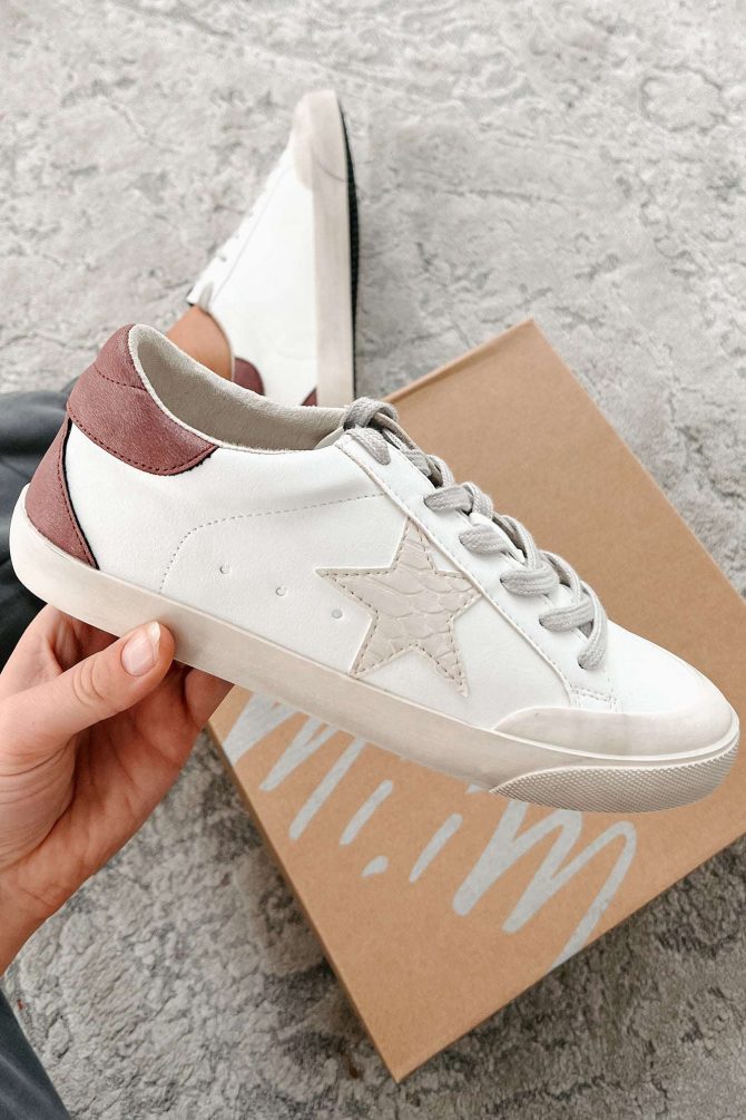 My New Found Love Faux Leather Sneakers (White Multi) ?? NanaMacs