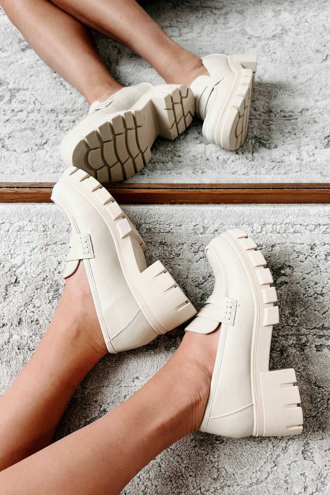 Be My Keeper Chunky Lug Sole Loafer (Ivory) ?? NanaMacs - Image 4