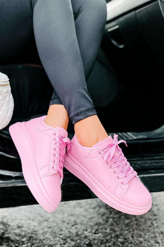 Sidewalk Strut Platform Sneaker (Pink) ?? NanaMacs