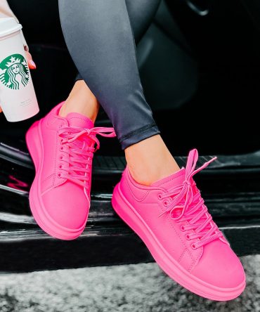 Sidewalk Strut Platform Sneaker (Hot Pink) ?? NanaMacs