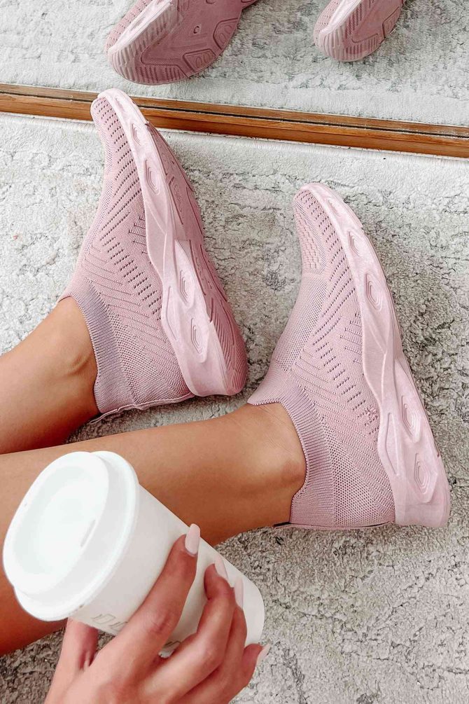 Doorbuster Walking Away Knit Sneakers (Mauve) ?? NanaMacs - Image 2