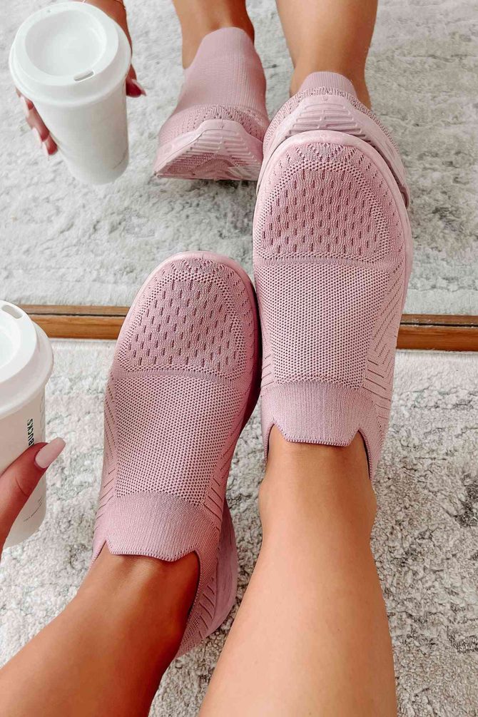 Doorbuster Walking Away Knit Sneakers (Mauve) ?? NanaMacs - Image 4