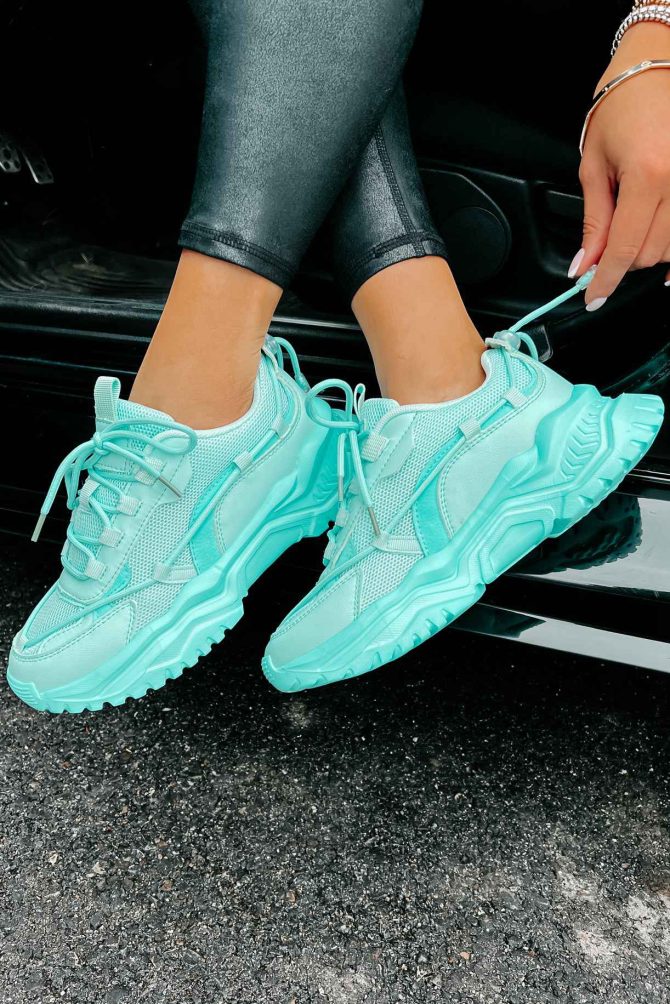 Talk Me Up Chunky Dad Sneakers (Teal) ?? NanaMacs - Image 4