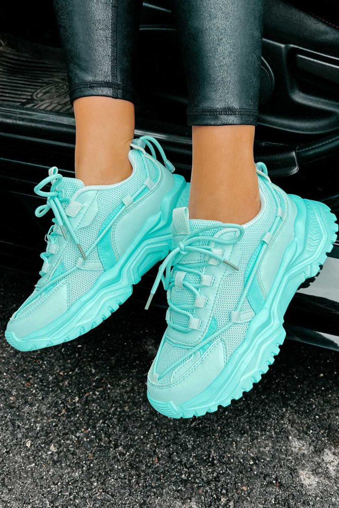 Talk Me Up Chunky Dad Sneakers (Teal) ?? NanaMacs - Image 2
