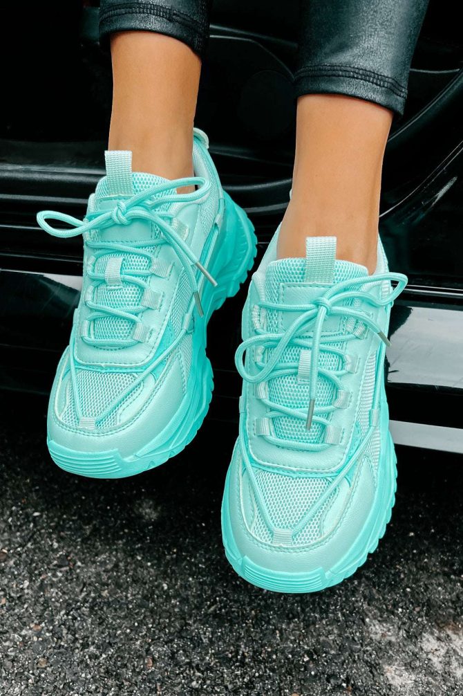 Talk Me Up Chunky Dad Sneakers (Teal) ?? NanaMacs - Image 3